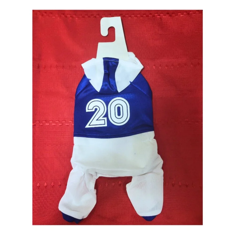 PAMPET / Puppe Love Dog Costume, Football Player, Blue SZ 3 - Picture 2 of 8